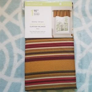 Decorative Arruda Striped Window Valence